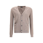 Brioni Brown Wool Cardigan